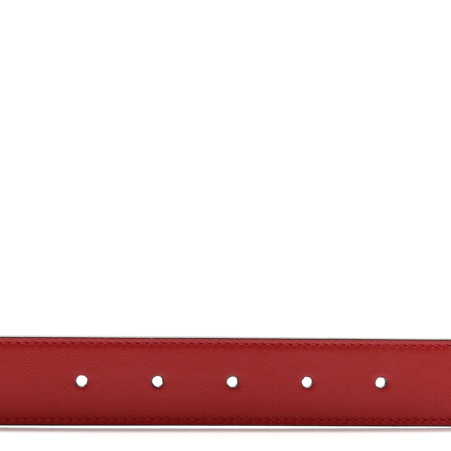 Gucci Plutone Calfskin Double G 30mm Belt 75 30 Red 3 of 5