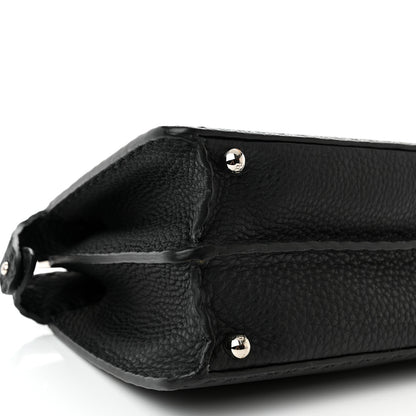Fendi Cuoio Romano Selleria Small Peekaboo I SEE U Satchel Black Camel Sunflower 9 of 10