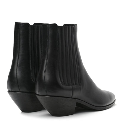 Saint Laurent Calfskin Brit Souple Ankle Boots 39 Black 4 of 8