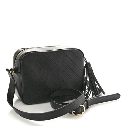 Gucci Sakai Be Green Calfskin Diagonal Stitched Small Blondie Shoulder Bag Black 3 of 10
