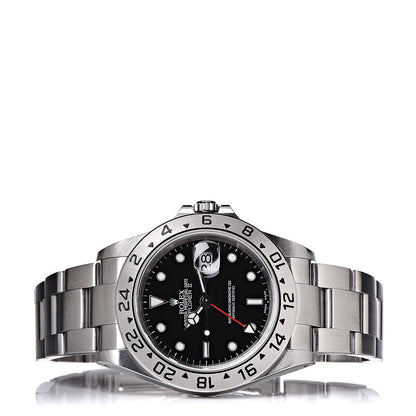 Rolex Stainless Steel 40mm Oyster Perpetual Date Explorer II Watch Black 16570 3 of 8