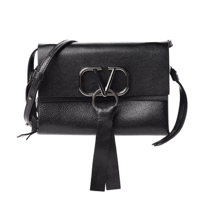 Valentino Garavani Calfskin Small VRing Crossbody Bag Black 1 of 11