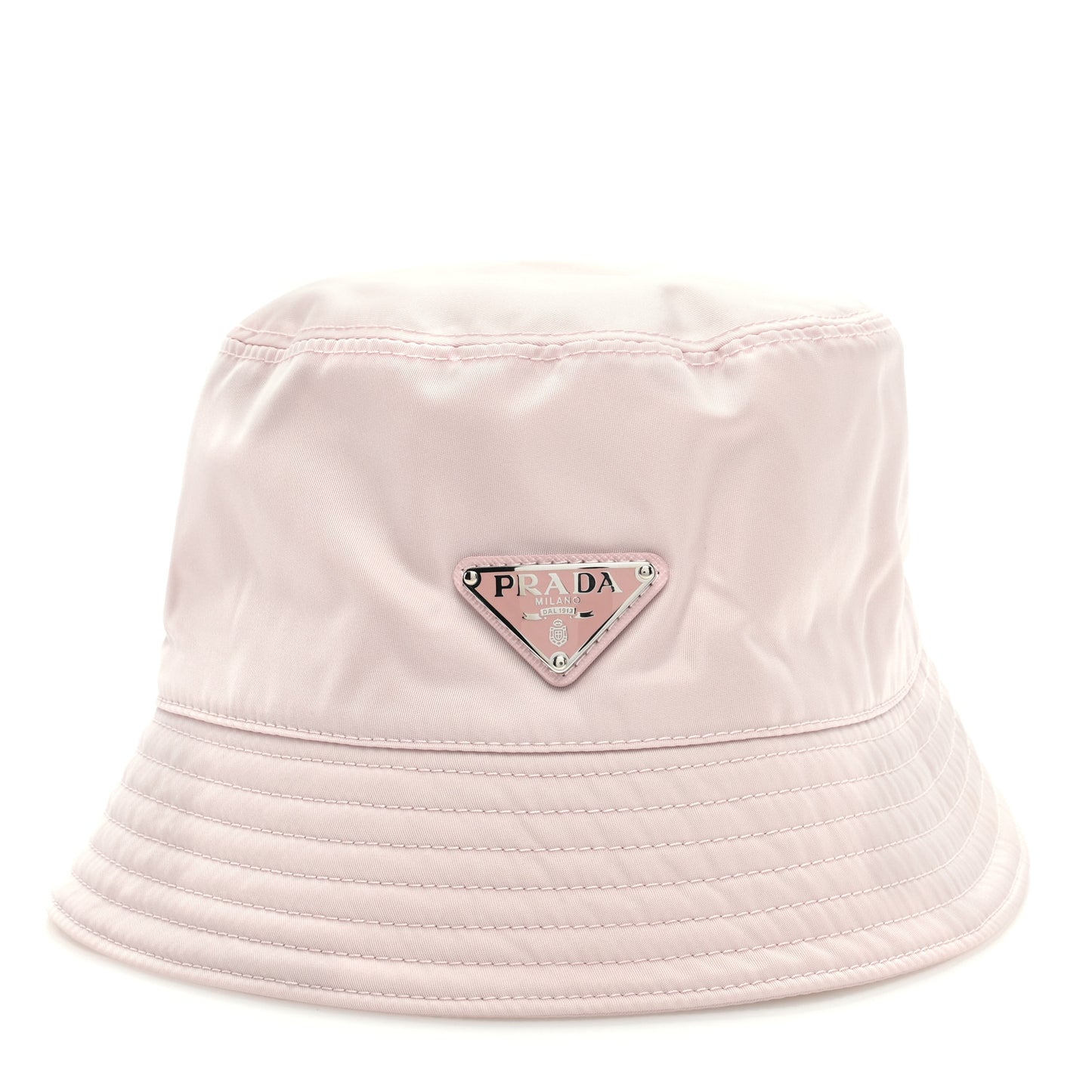 Re-Nylon Metal Triangle Logo Womens Bucket Hat M Alabastro