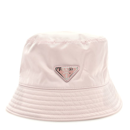 Prada Re-Nylon Metal Triangle Logo Womens Bucket Hat M Alabastro 2 of 7