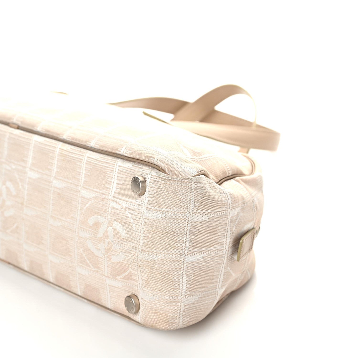 Chanel Nylon Travel Bowler Beige 6 of 10