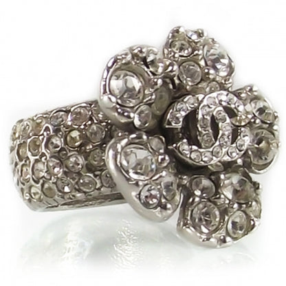 Chanel Swarovski Crystal Camelia Ring Size 6 1 of 6