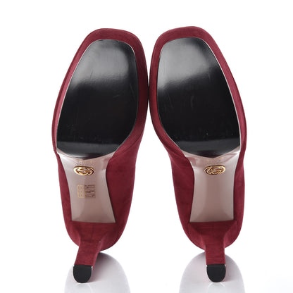 Gucci Kid Scamosciato Platform Pumps 40.5 Red 7 of 12