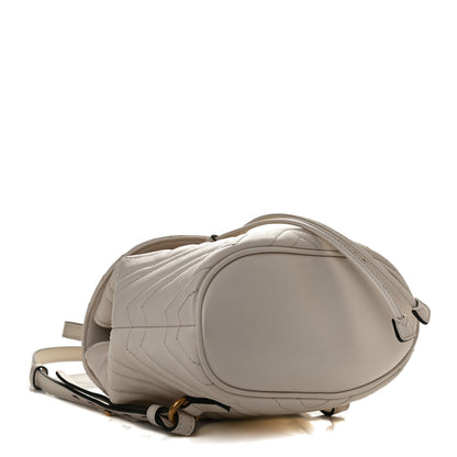 Gucci Calfskin Matelasse GG Marmont Flap Backpack White 4 of 13