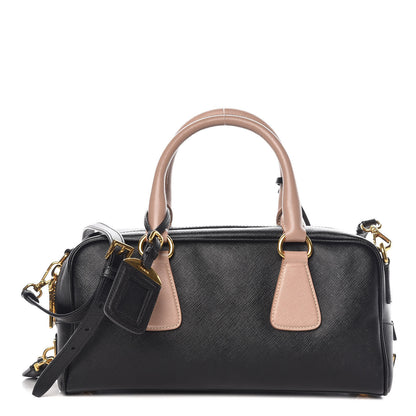 Prada Saffiano Lux Bowler Black Cammeo 1 of 10