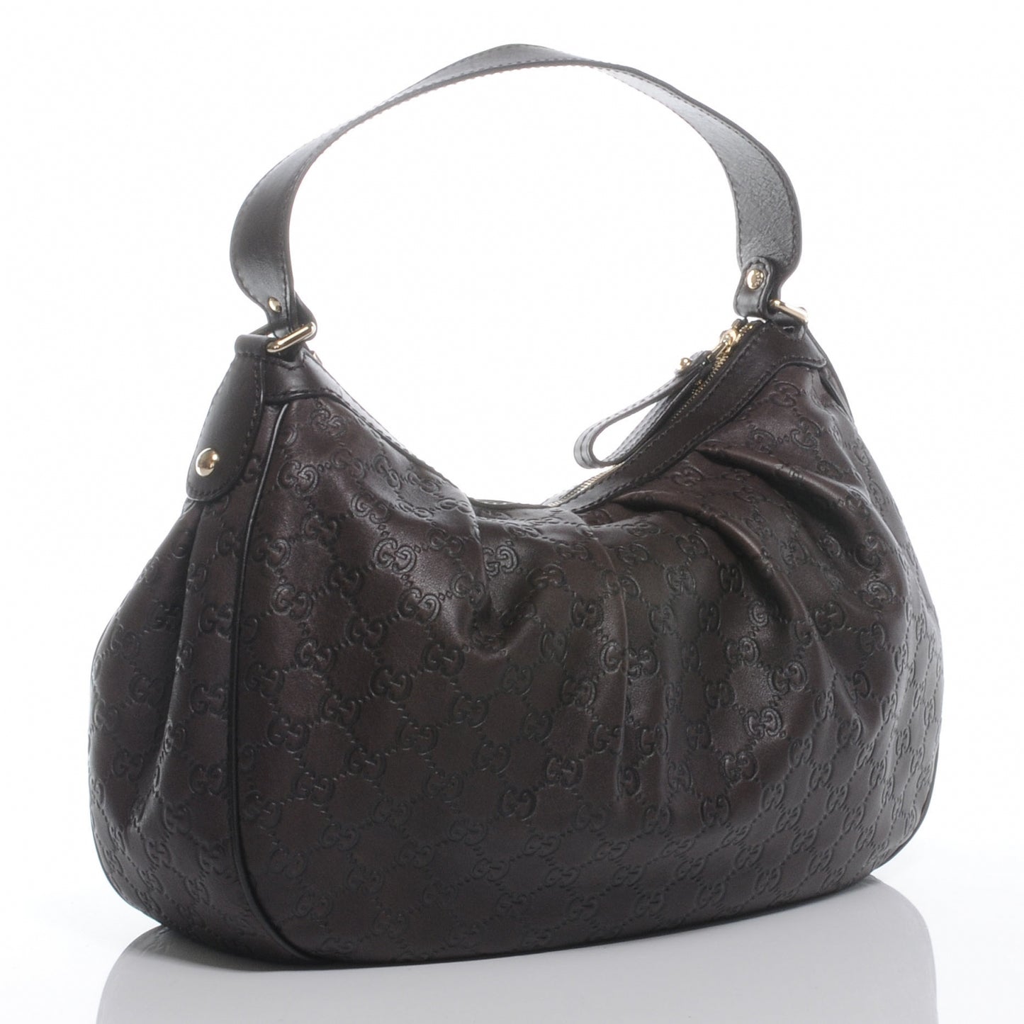 Guccissima Medium Sukey Hobo Dark Brown