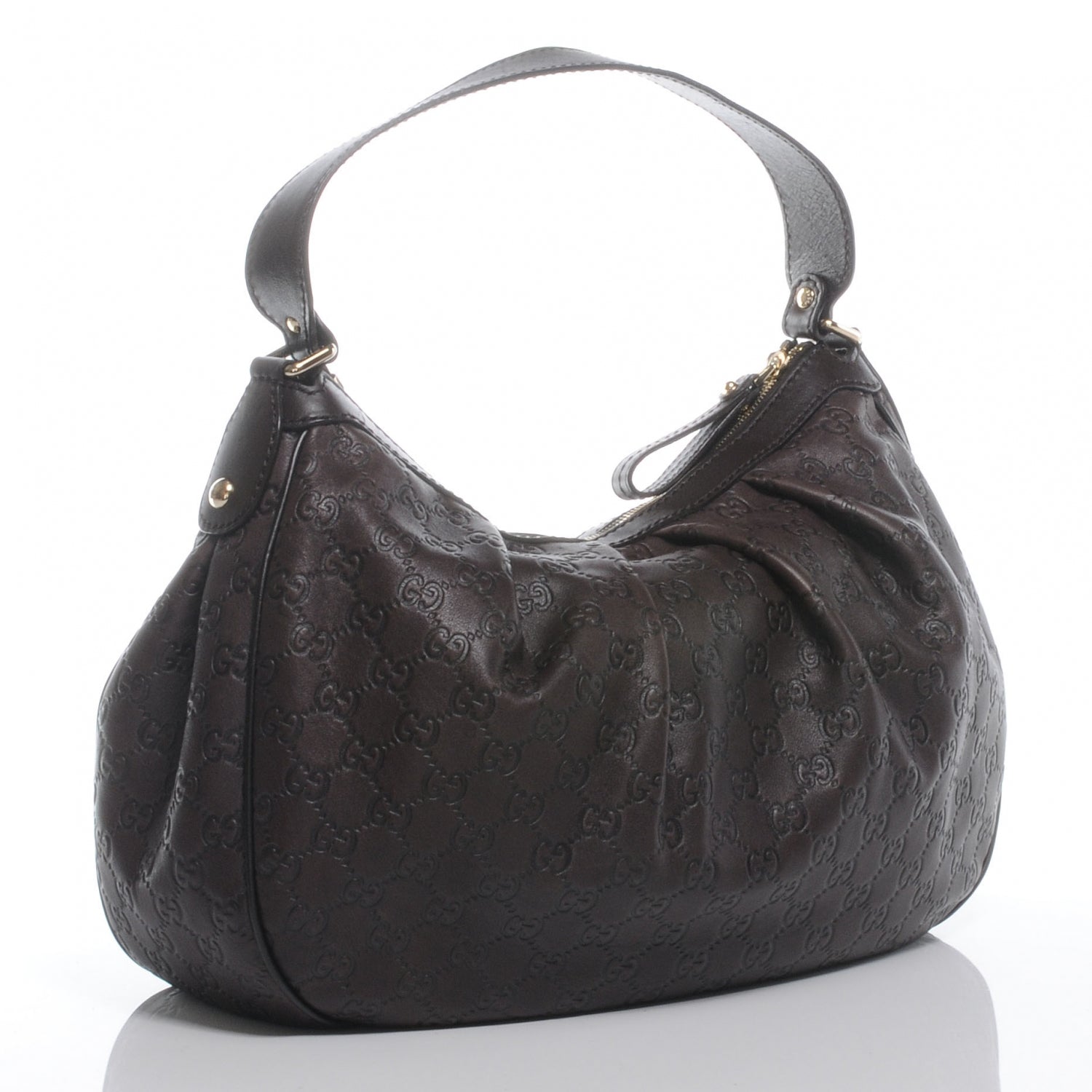 Gucci Guccissima Medium Sukey Hobo Dark Brown 3 of 7