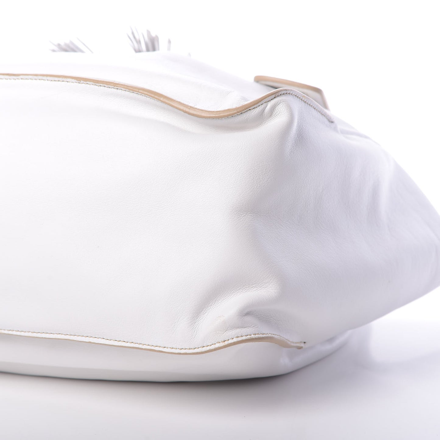 Nappa Soft Drawstring Tote White