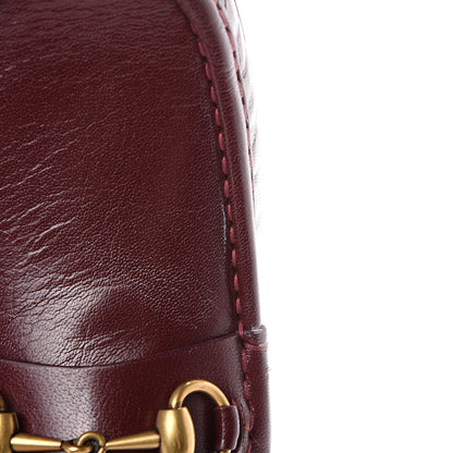 Gucci Goatskin Mens Horsebit Loafers 9 Bright Bordeaux 10 of 13