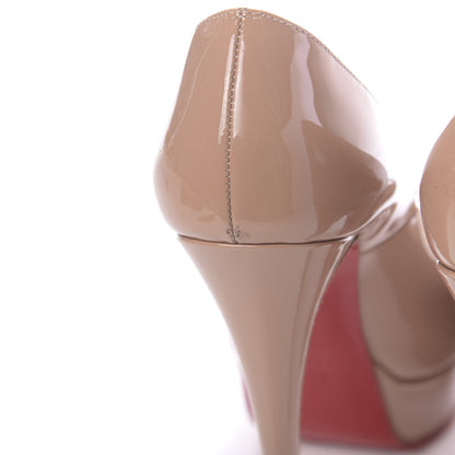 Christian Louboutin Patent Lady Peep 150 Pumps 38.5 Nude 6 of 11