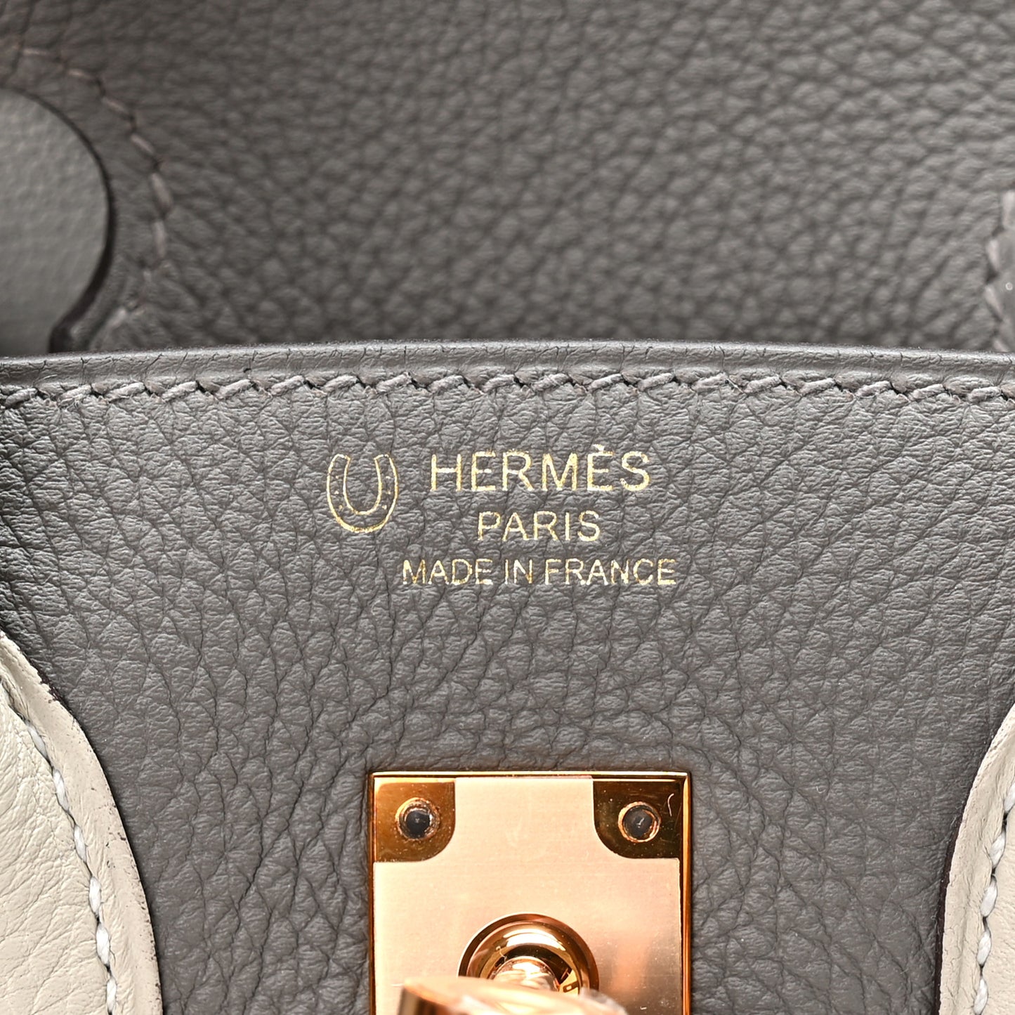 Togo Horseshoe Birkin 25 Etain Gris Perle