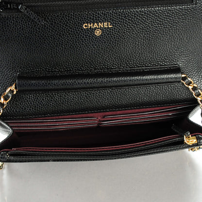 Chanel Caviar Quilted Wallet On Chain WOC Black 5 of 8