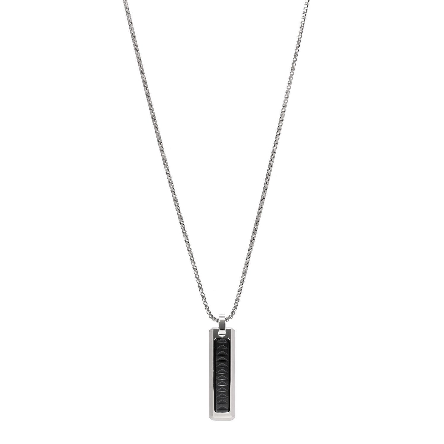Stainless Steel Titanium Paloma Picasso Caliper Bar Pendant Necklace