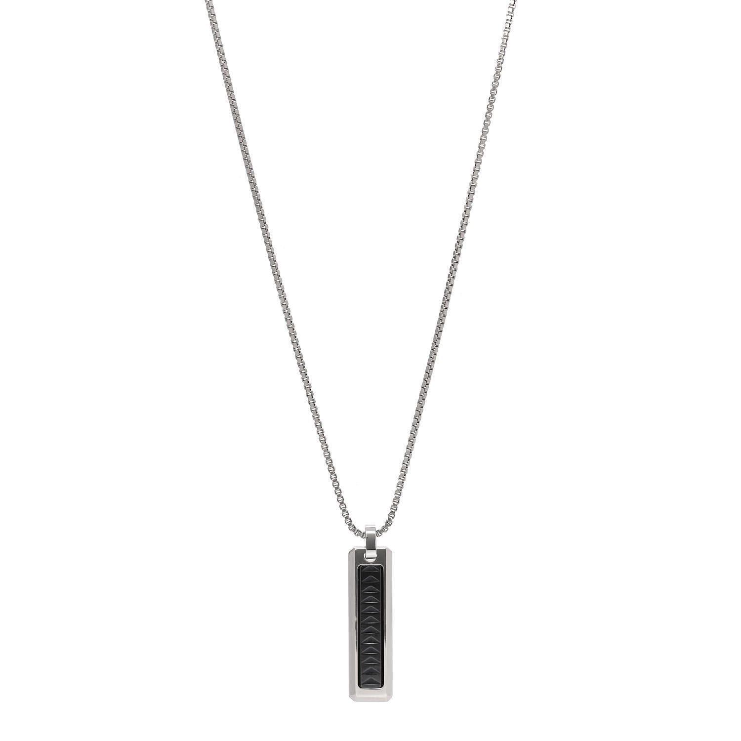 Tiffany Stainless Steel Titanium Paloma Picasso Caliper Bar Pendant Necklace 1 of 4