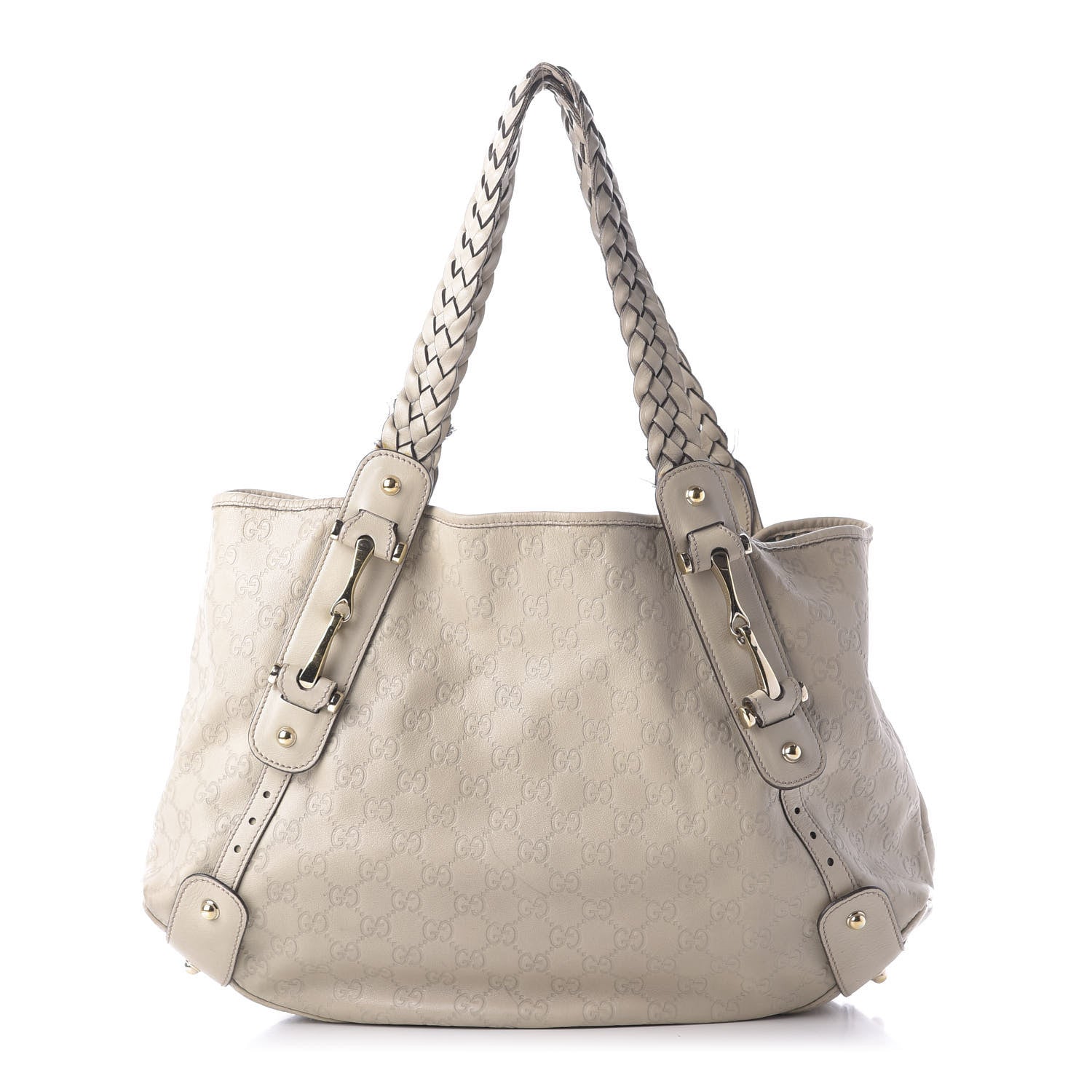 Gucci Guccissima Medium Pelham Shoulder Bag Off White 1 of 9