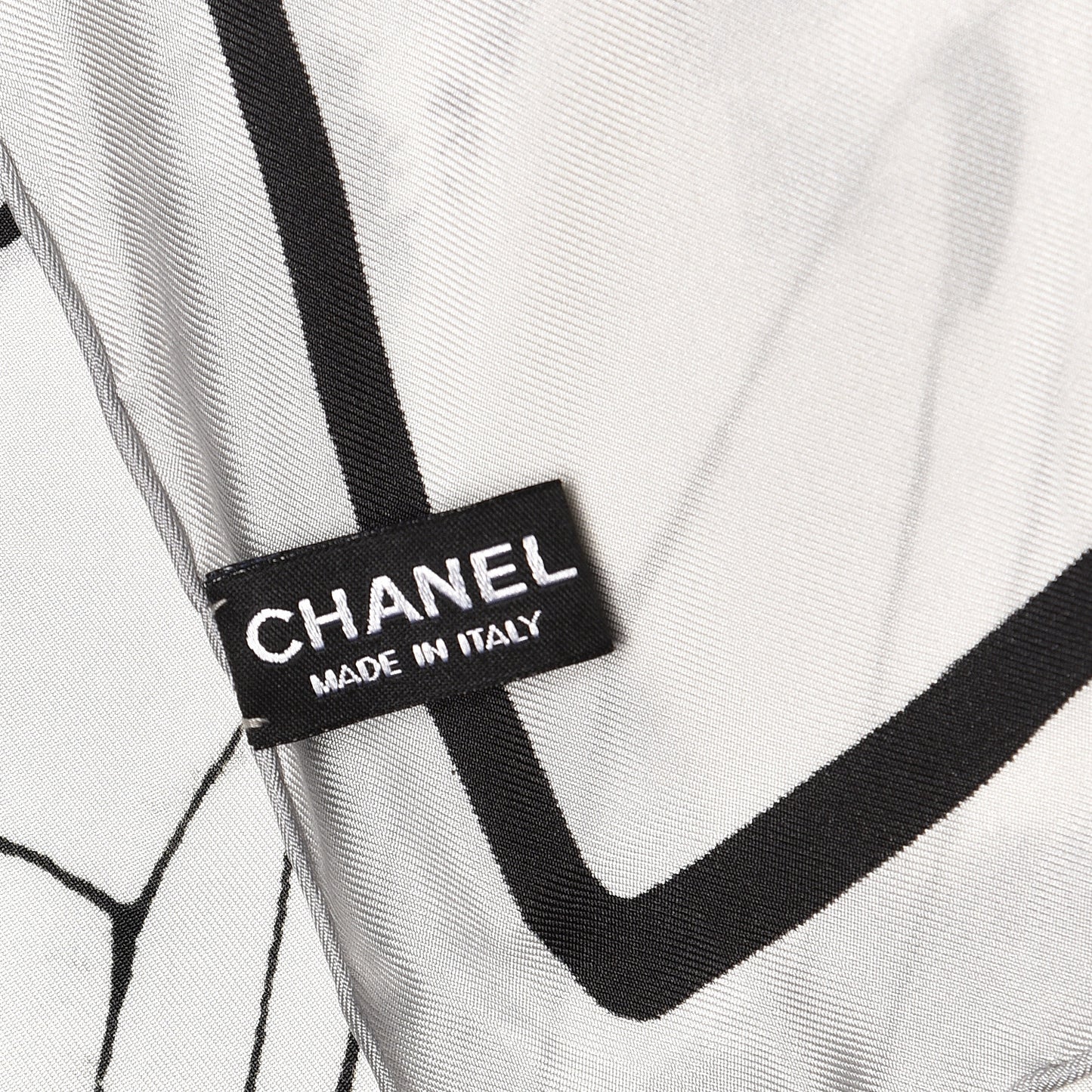 Silk 31 Rue Cambon Scarf Black White
