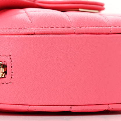 Chanel Lambskin Quilted CC In Love Heart Clutch With Chain Pink 9 of 11