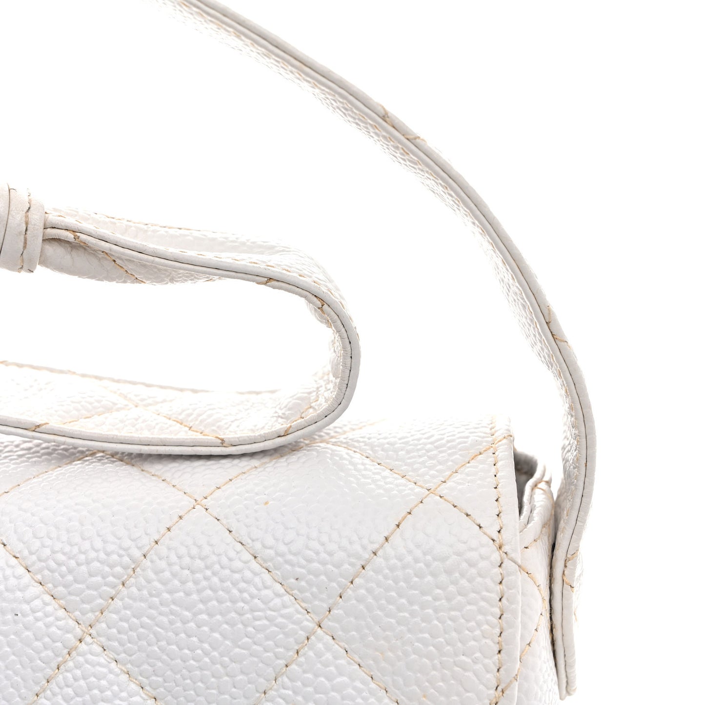 Caviar CC Shoulder Bag White