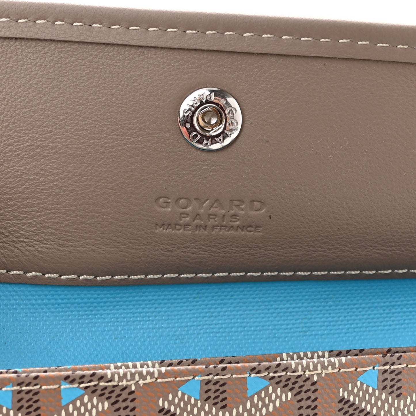 Goyardine Saint Louis Claire Voie GM Grege Turquoise