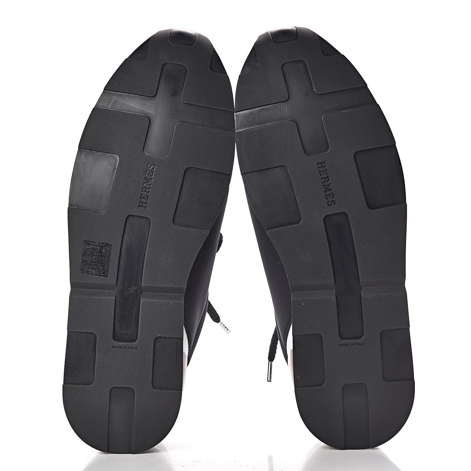 Hermes Technical Canvas Mens Miles Sneakers 43.5 Black White 8 of 8
