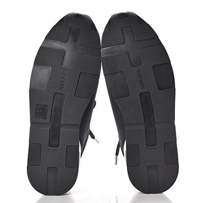 Hermes Technical Canvas Mens Miles Sneakers 43.5 Black White 8 of 8
