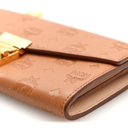 MCM Calfskin Ottomar Large Patricia Wallet On Chain Cognac 9 of 9