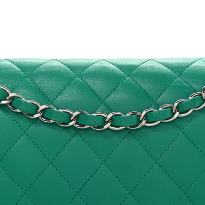 Chanel Lambskin Quilted Medium Double Flap Green 8 of 13