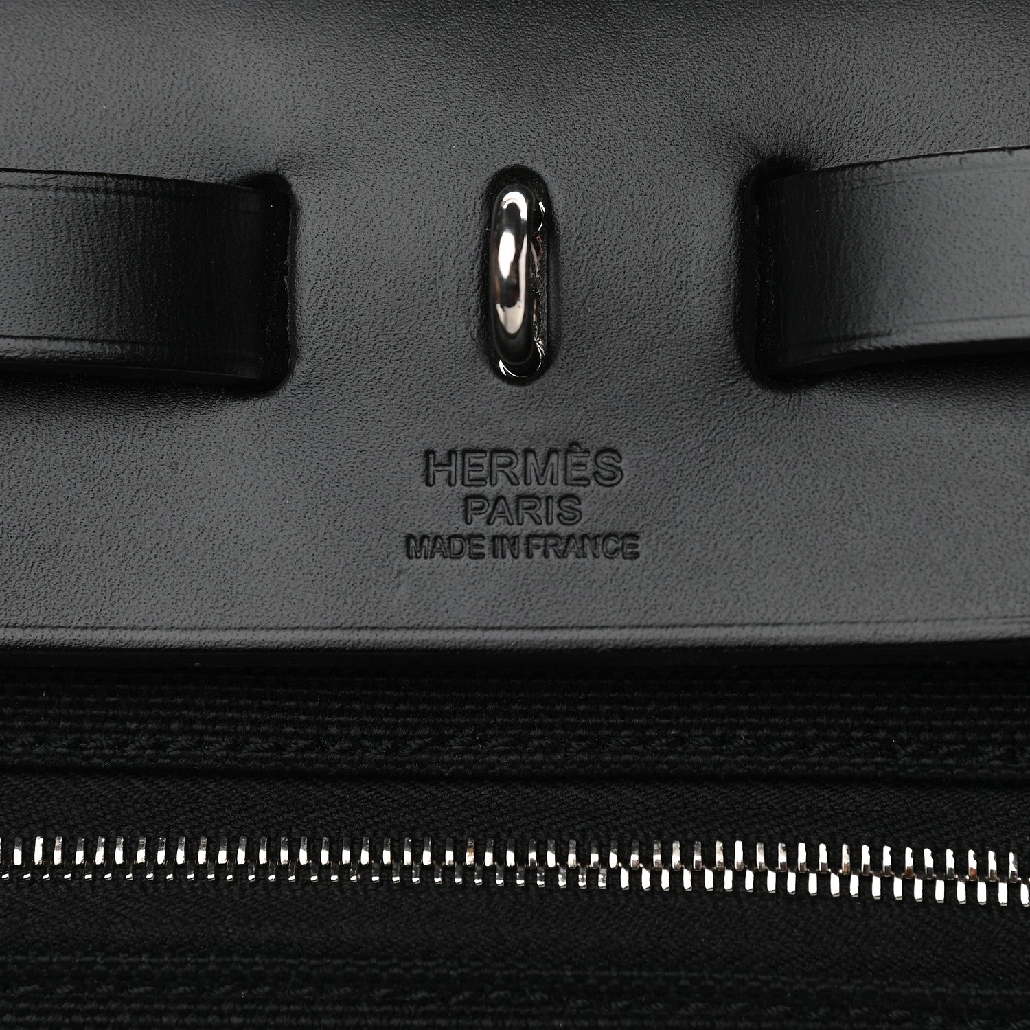 Hermes Military Toile Vache Hunter Herbag Zip PM 31 Black 7 of 11
