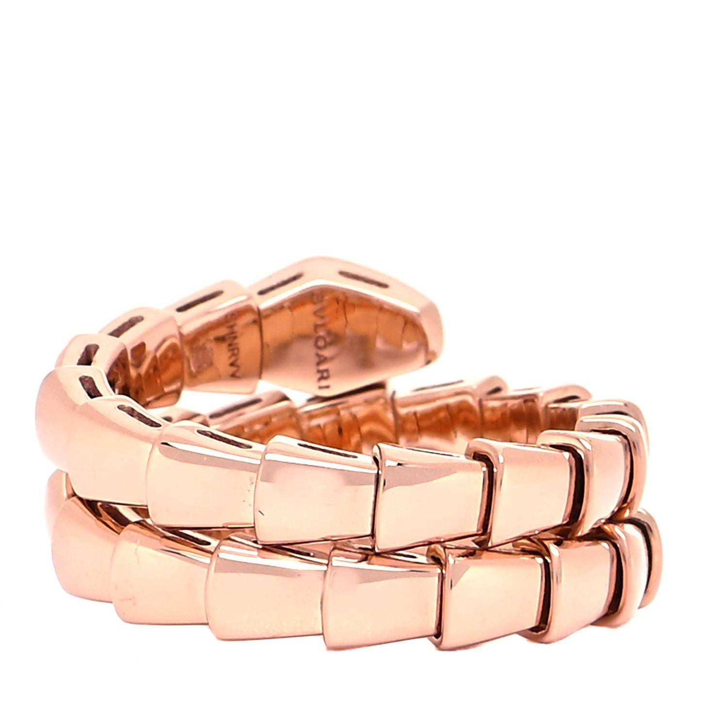 18K Rose Gold Diamond Serpenti Viper Wrap Ring S