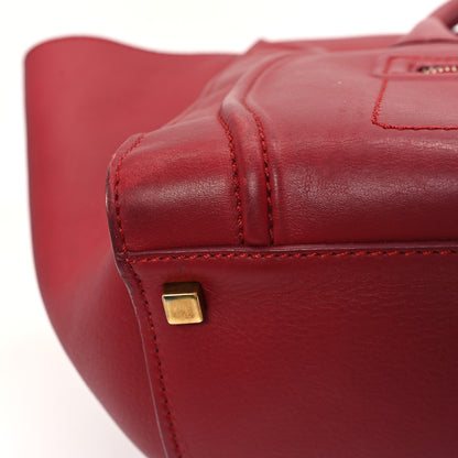 Celine Supple Calfskin Medium Phantom Luggage Red 10 of 12