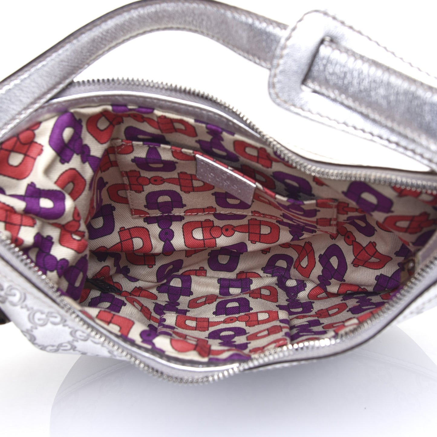 Guccissima Small Princy Hobo Silver