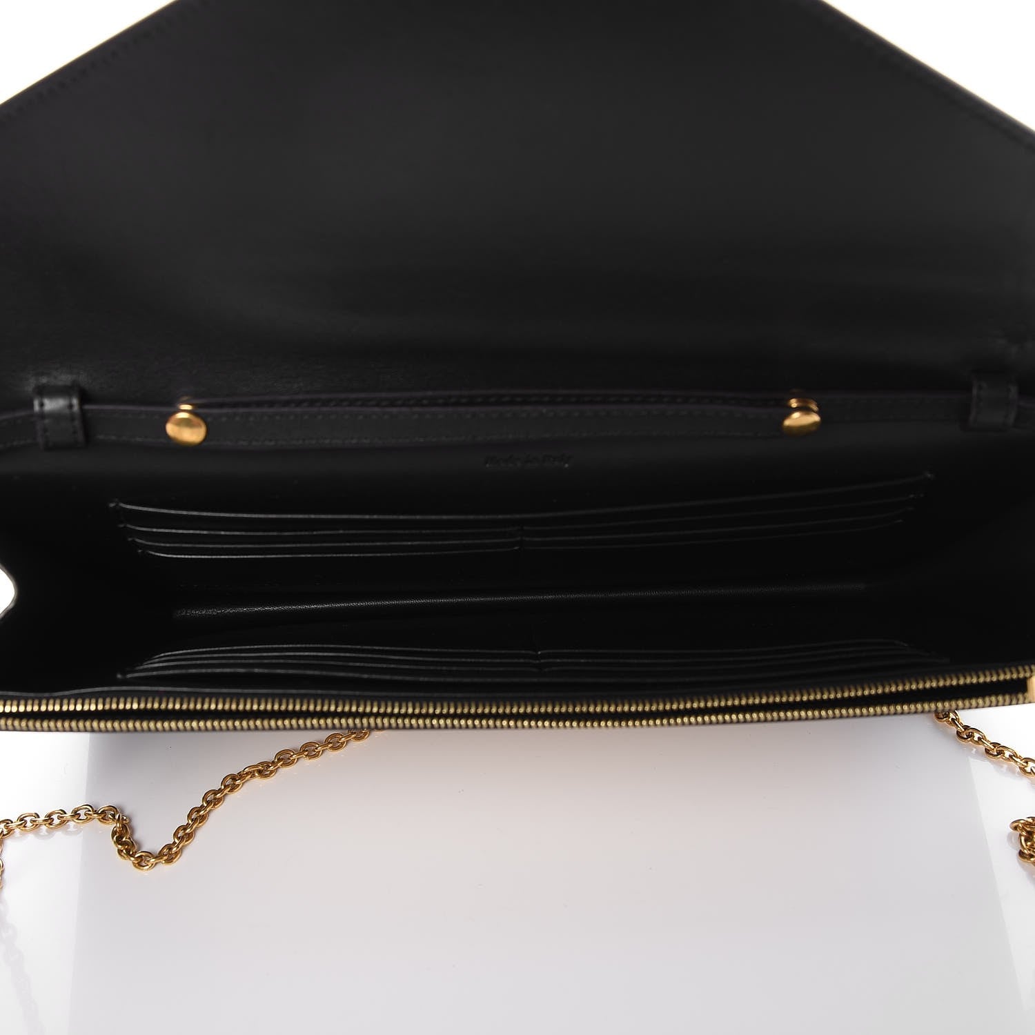 Celine Shiny Calfskin Clutch on a Chain Multicolor 6 of 7