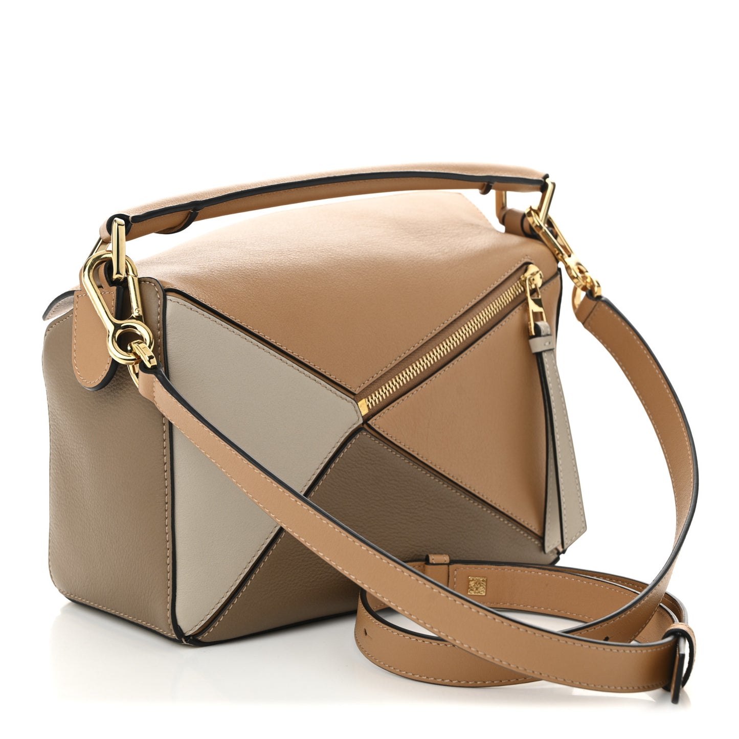 Calfskin Small Puzzle Bag Warm Desert Mink
