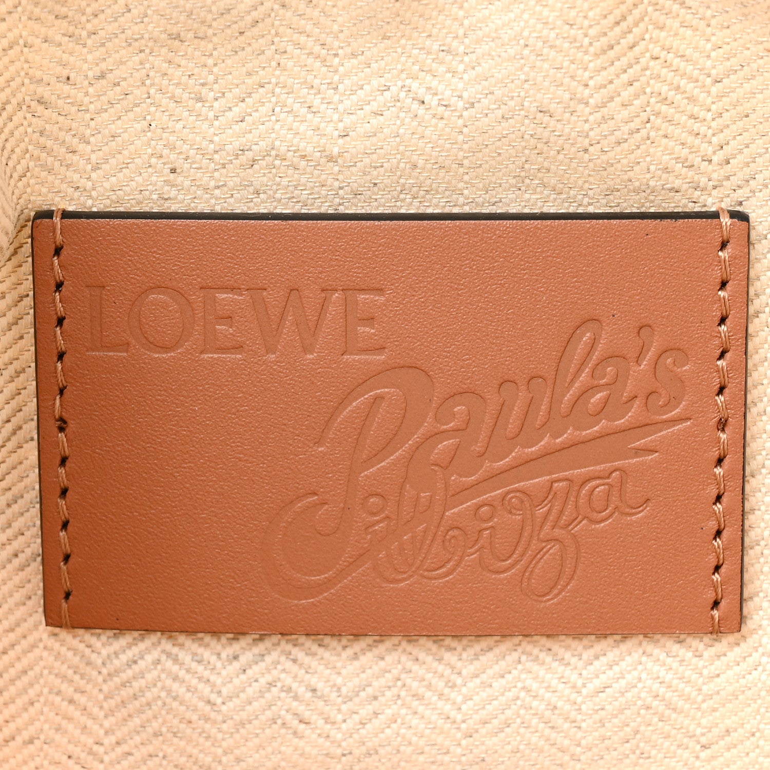 Loewe Canvas Paula's Ibiza Fennel Drawstring Pouch Orange Multicolor 6 of 8