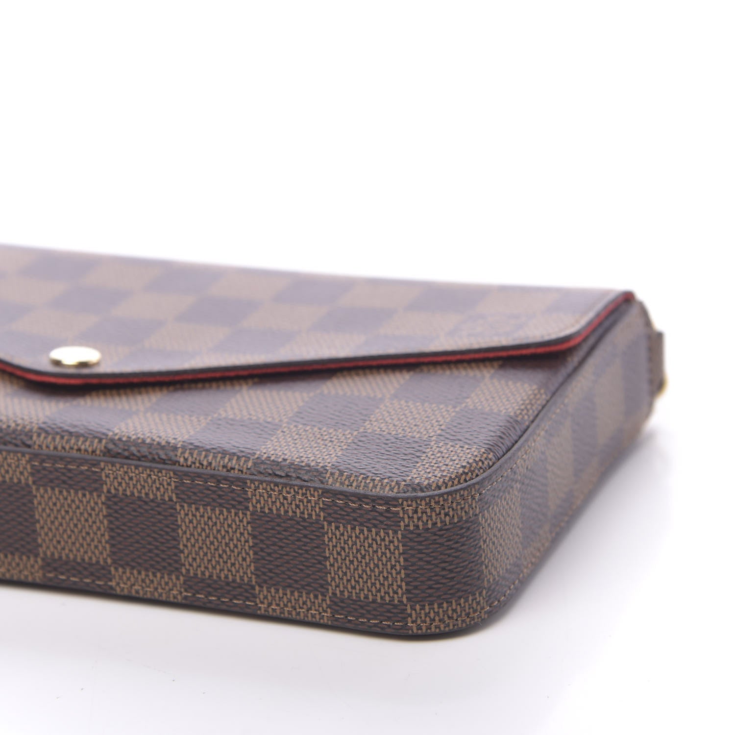 Louis Vuitton Damier Ebene Pochette Felicie Chain Wallet 11 of 12