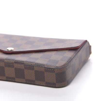 Louis Vuitton Damier Ebene Pochette Felicie Chain Wallet 11 of 12