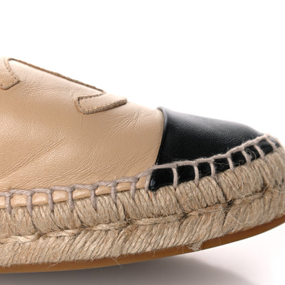 Chanel Lambskin CC Espadrilles 39 Beige Black 12 of 14