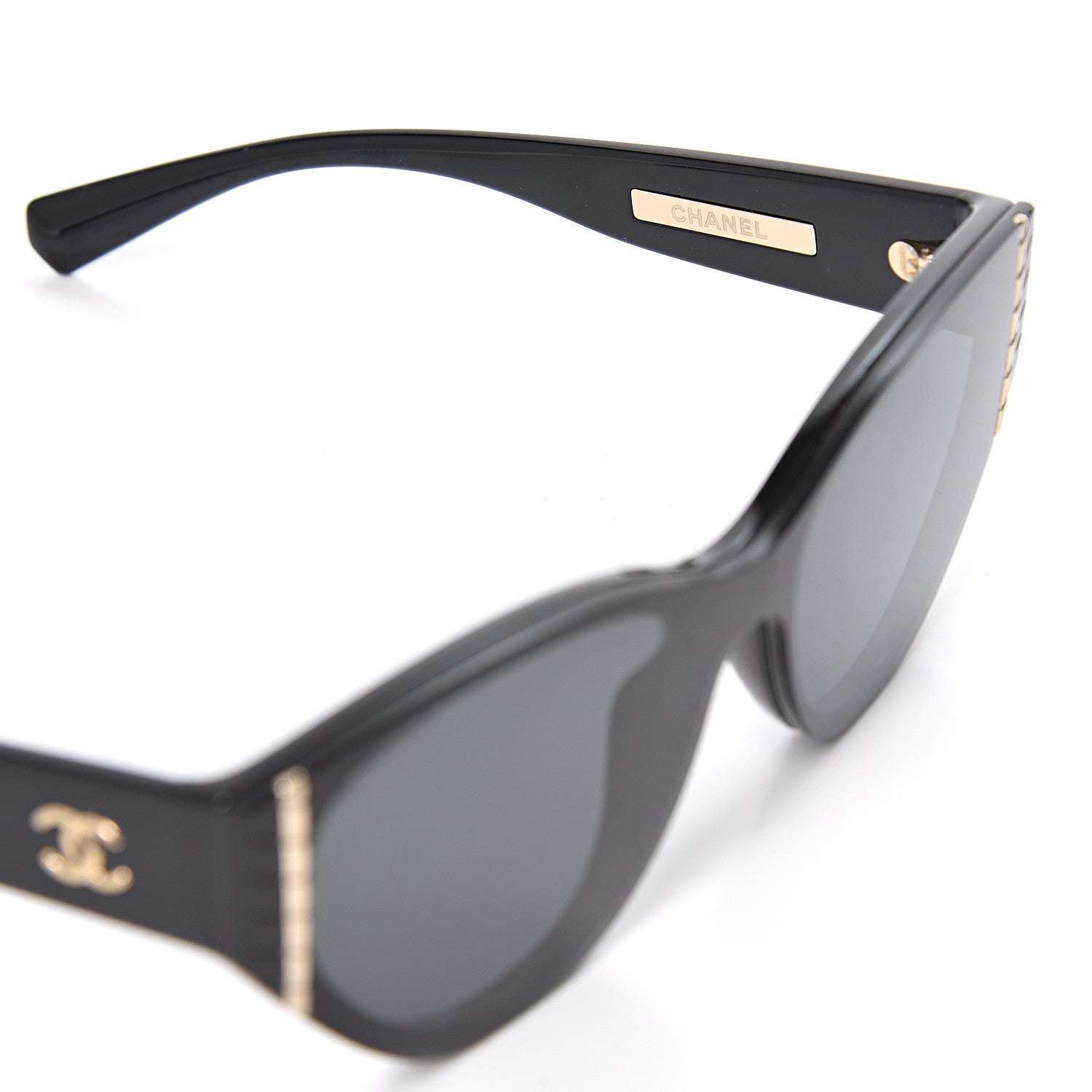 Chanel Acetate Cat Eye Sunglasses 6054 Black 5 of 8