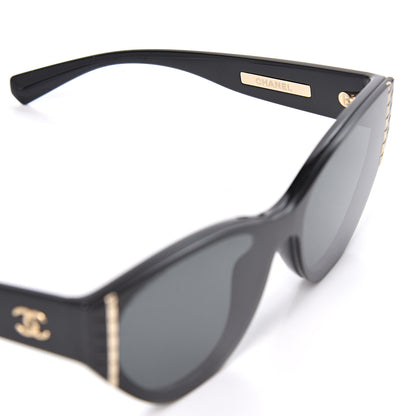 Chanel Acetate Cat Eye Sunglasses 6054 Black 5 of 8