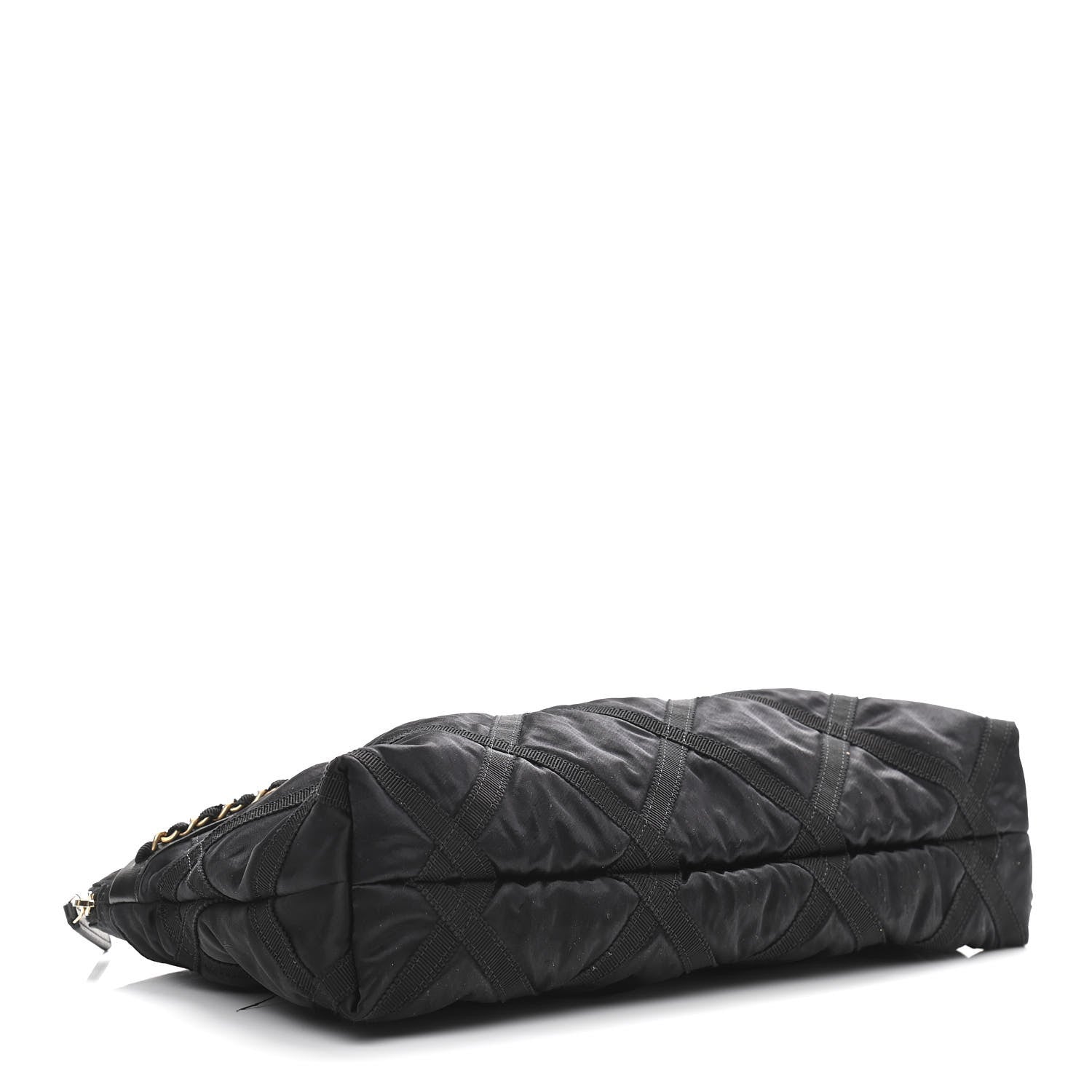 Chanel Nylon Grosgrain Quilted Lifestyle Convertible Clutch with Chain Black 5 of 12