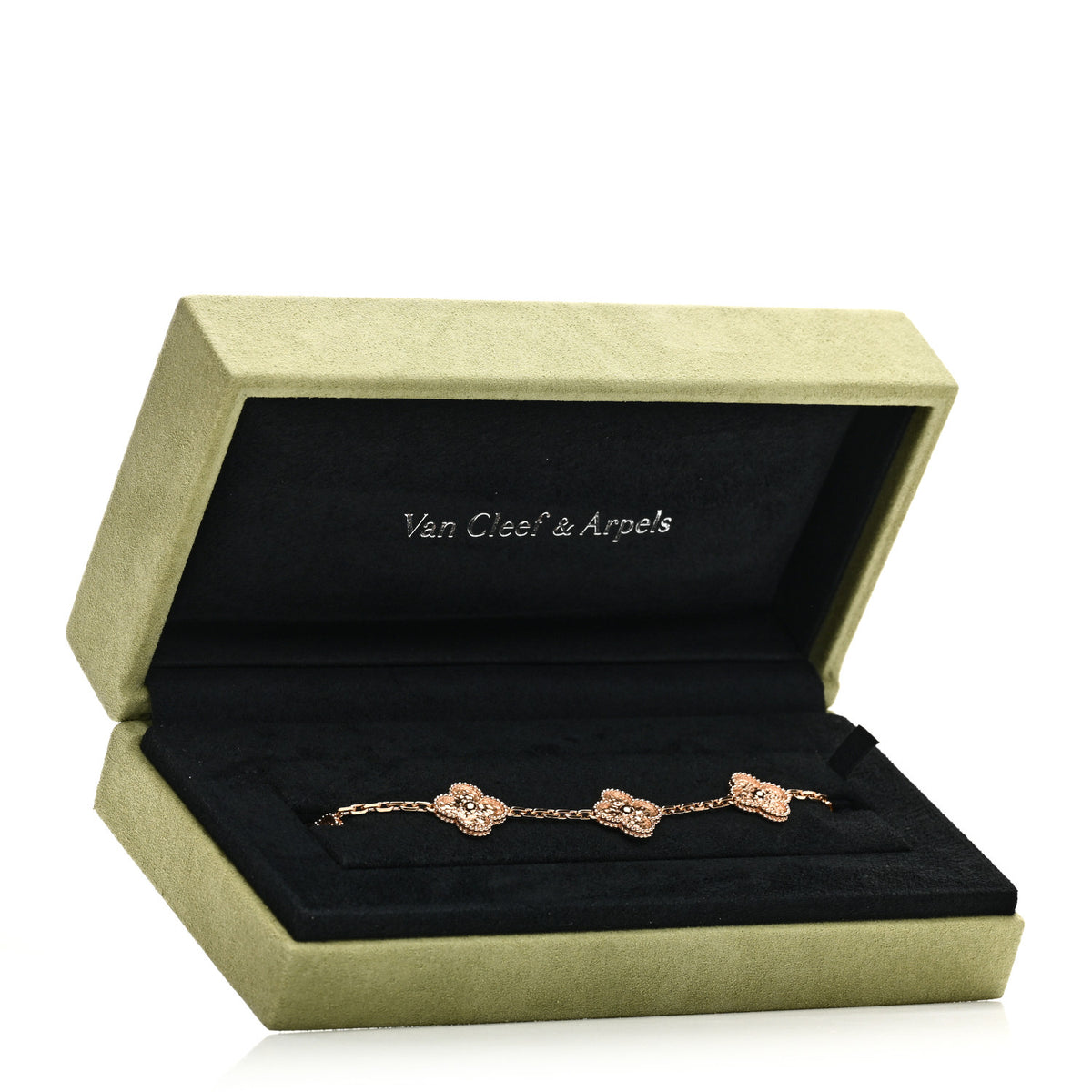 18K Rose Gold 5 Motifs Vintage Alhambra Bracelet