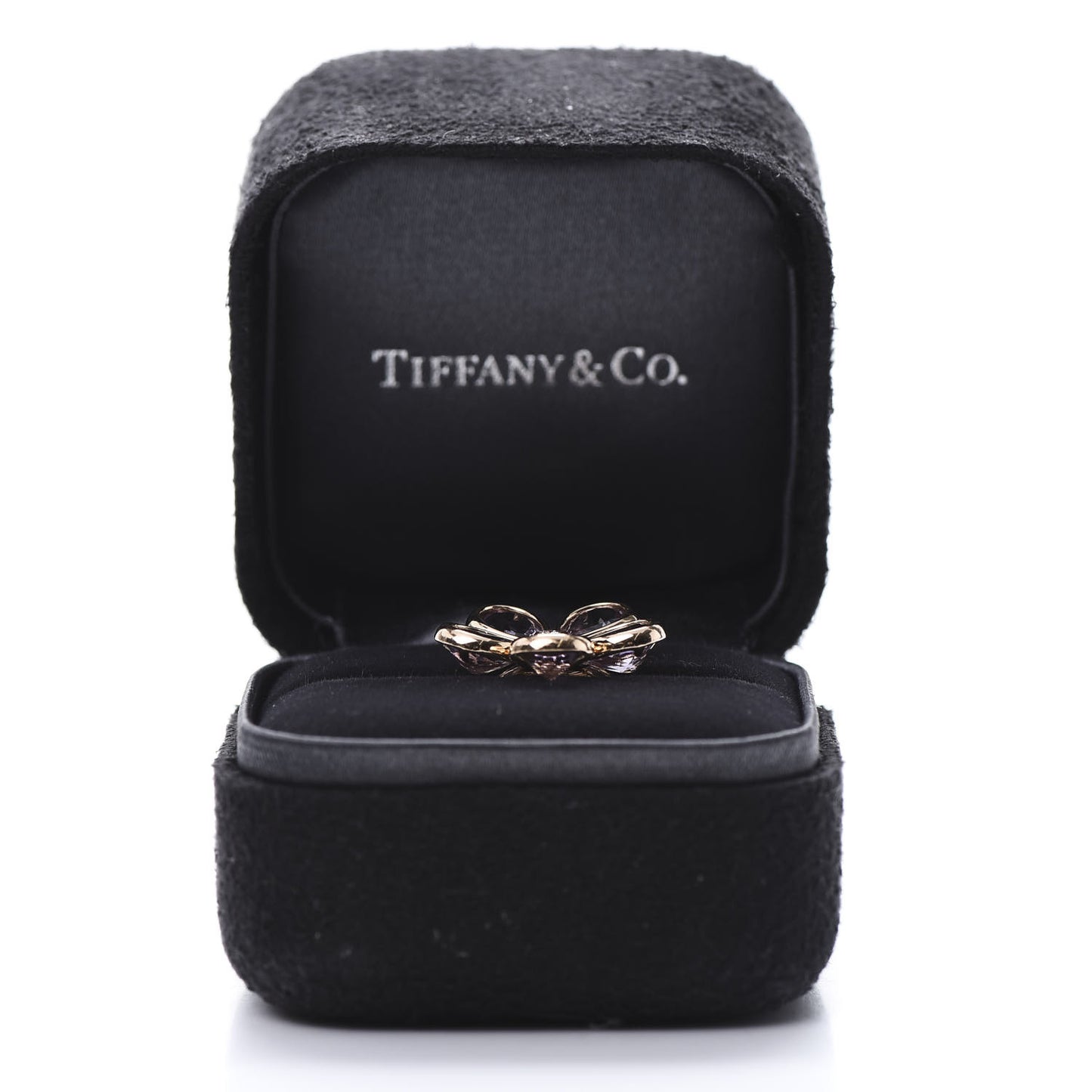 18K Rose Gold Diamond Amethyst Sparklers Flower Ring 46 3.75