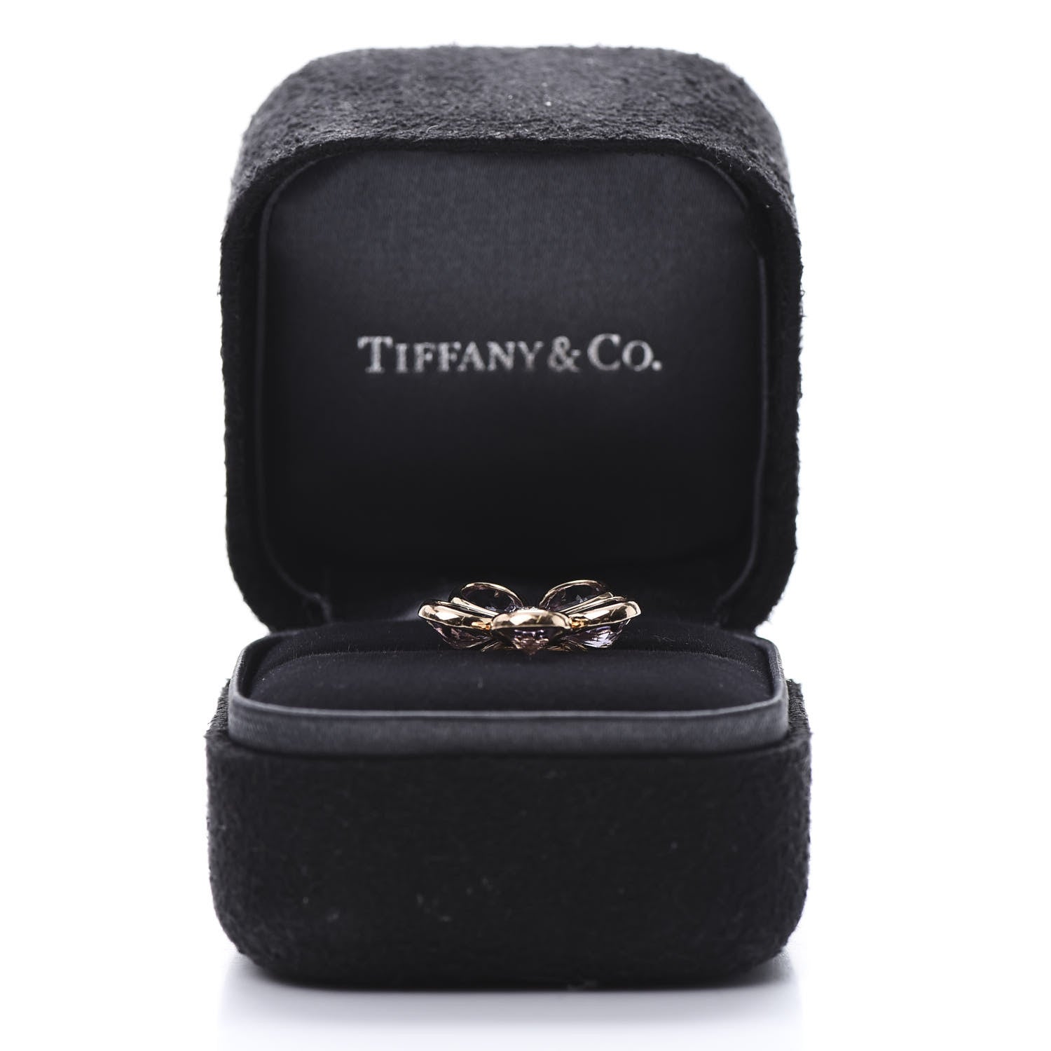 Tiffany 18K Rose Gold Diamond Amethyst Sparklers Flower Ring 46 3.75 6 of 6