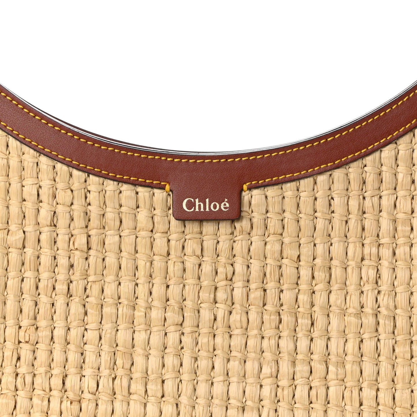 Calfskin Raffia Embroidered Medium Darryl Hobo Brown