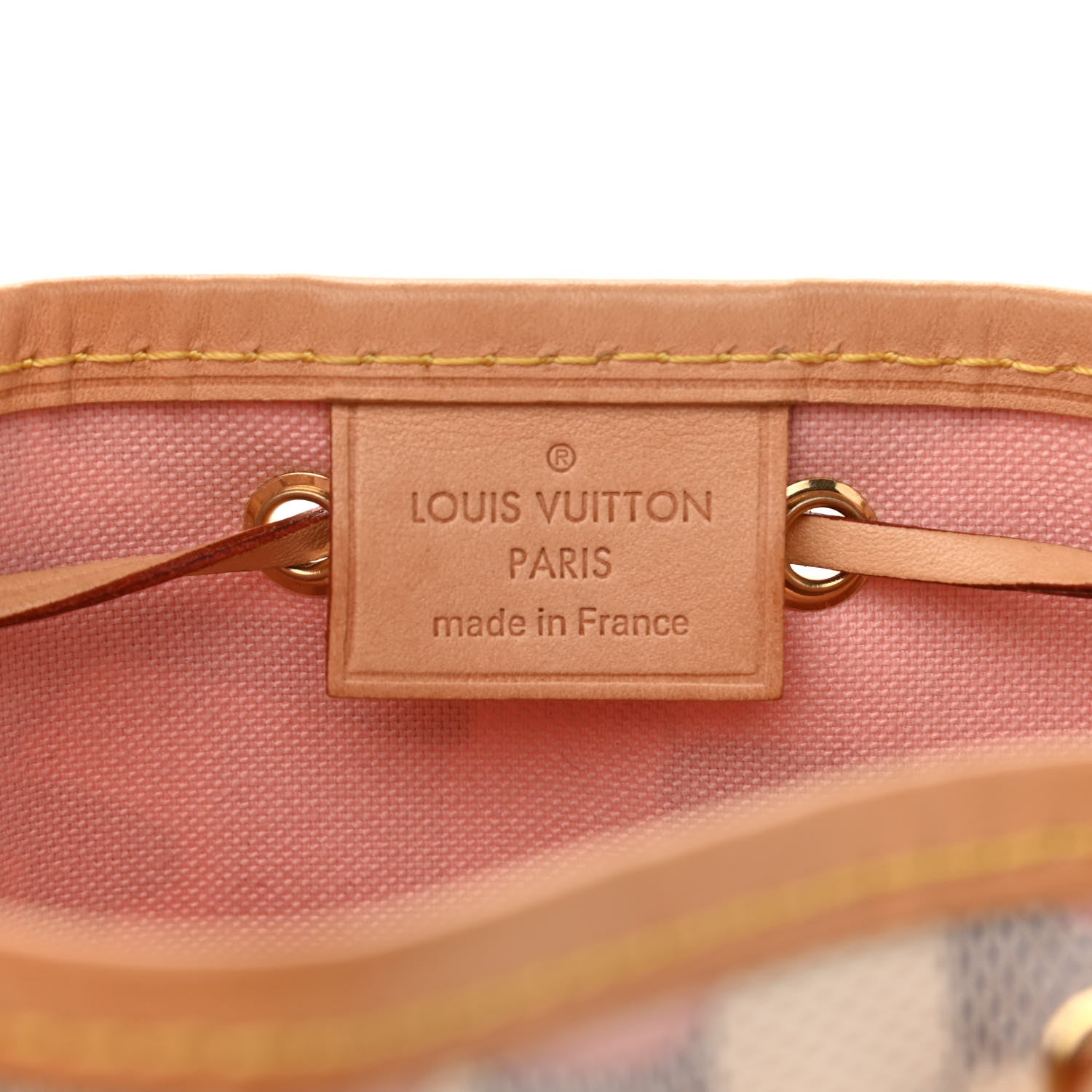 Louis Vuitton Damier Azur Tahitienne Nano Noe Rose Ballerine 6 of 9