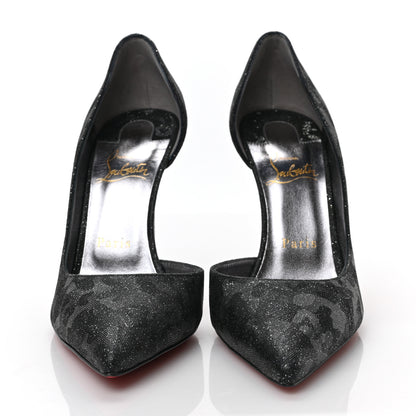 Christian Louboutin Glitter Iriza Kid Flinstar 100 Pumps 38.5 Black 2 of 8